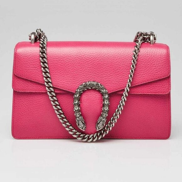 Gucci Pink Leather Dionysus Small Shoulder Bag - Picture 1 of 11